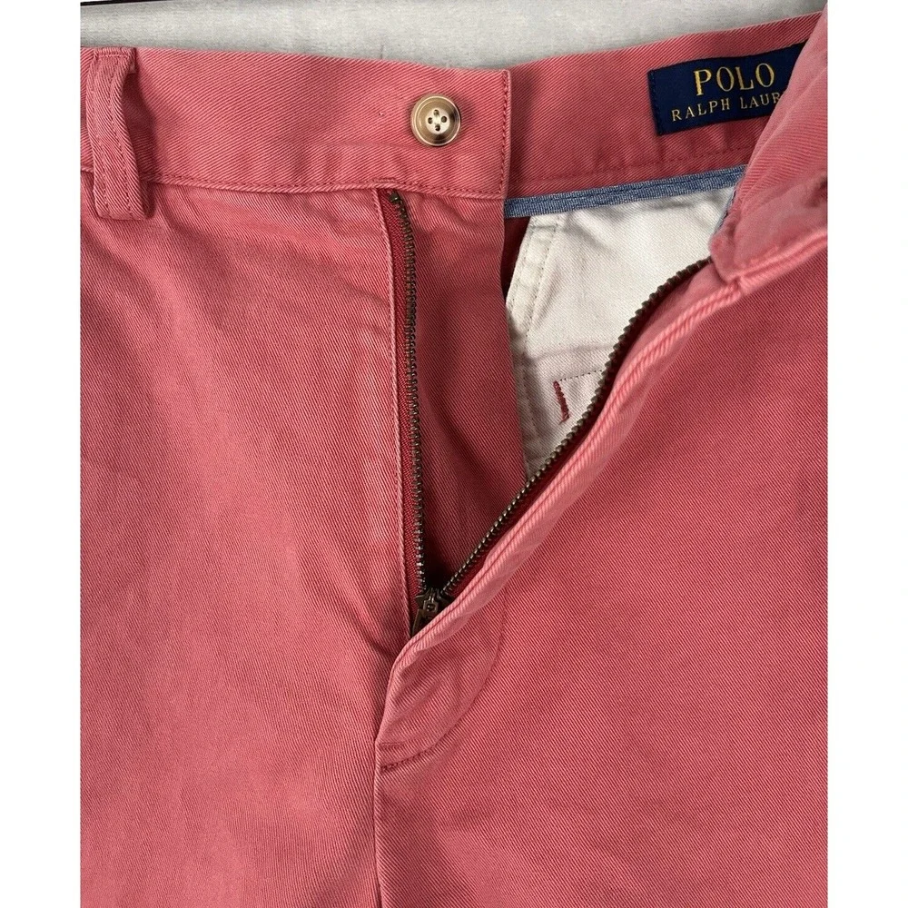 POLO RALPH LAUREN Short Men 32 Red Classic Fit Chino Cotton Pocket Preppy